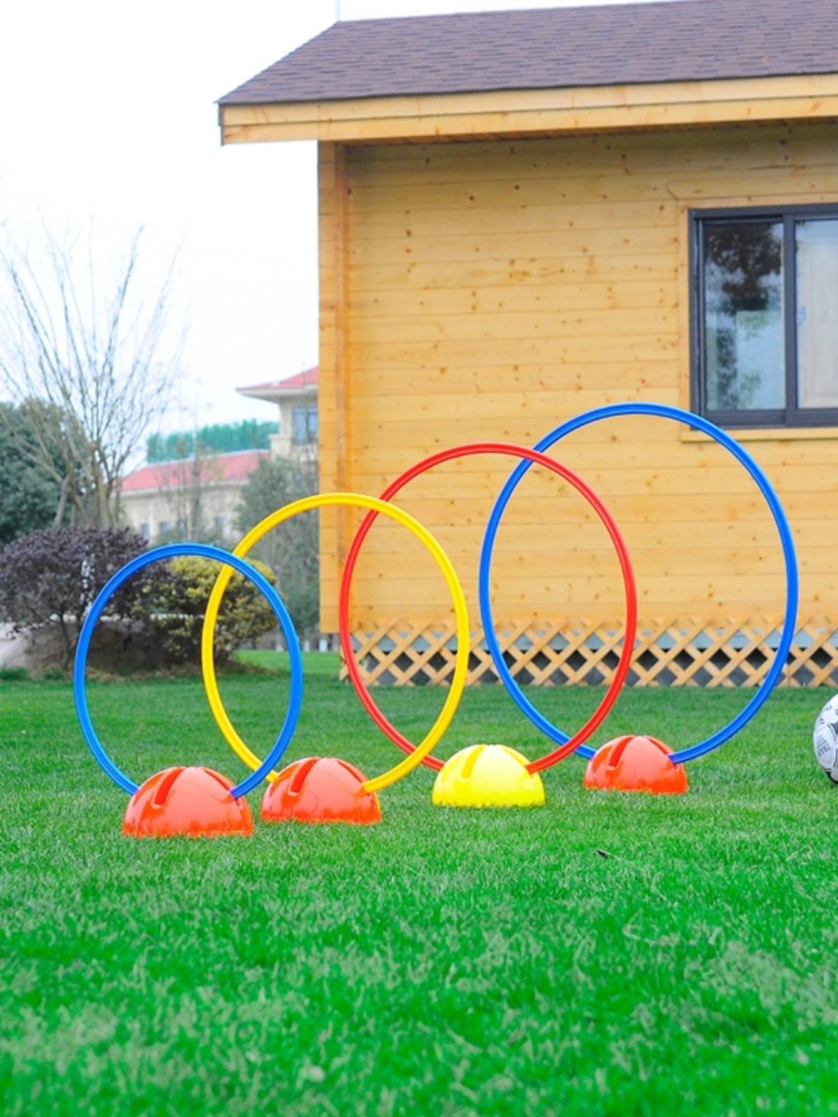 Kindergarten body capacity ring jump grid jumping circle agile ring jumping ring children's football basketball pace training sensitive