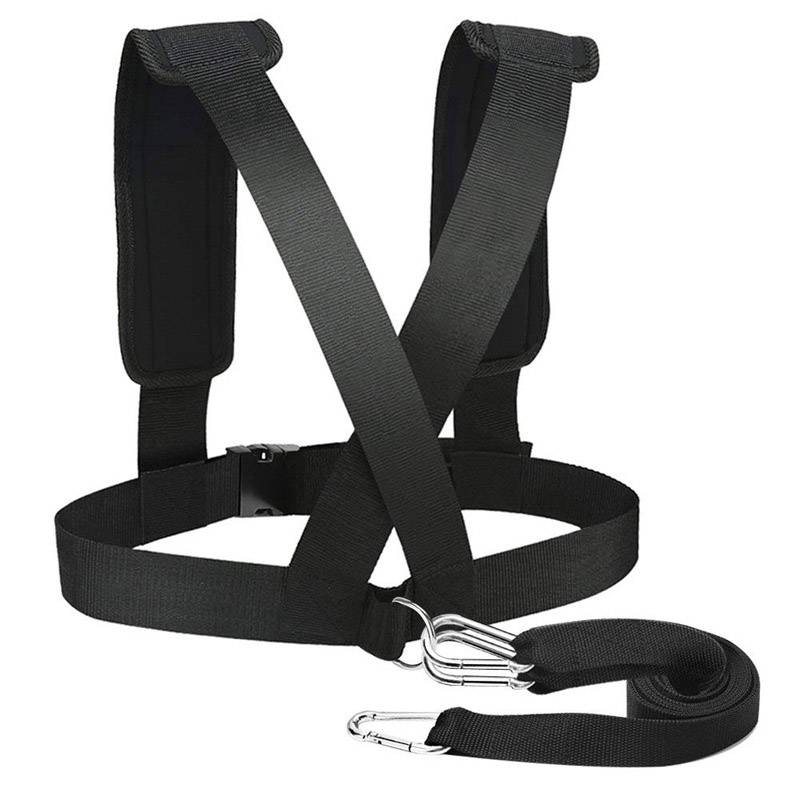 Sport-run drag-line stretcher and track training for flash-jump sprints with heavy exercise equipment