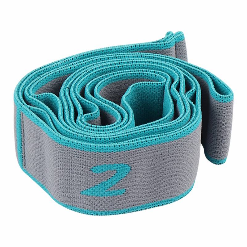 2 yoga extension bands (8 sections of gray blue)