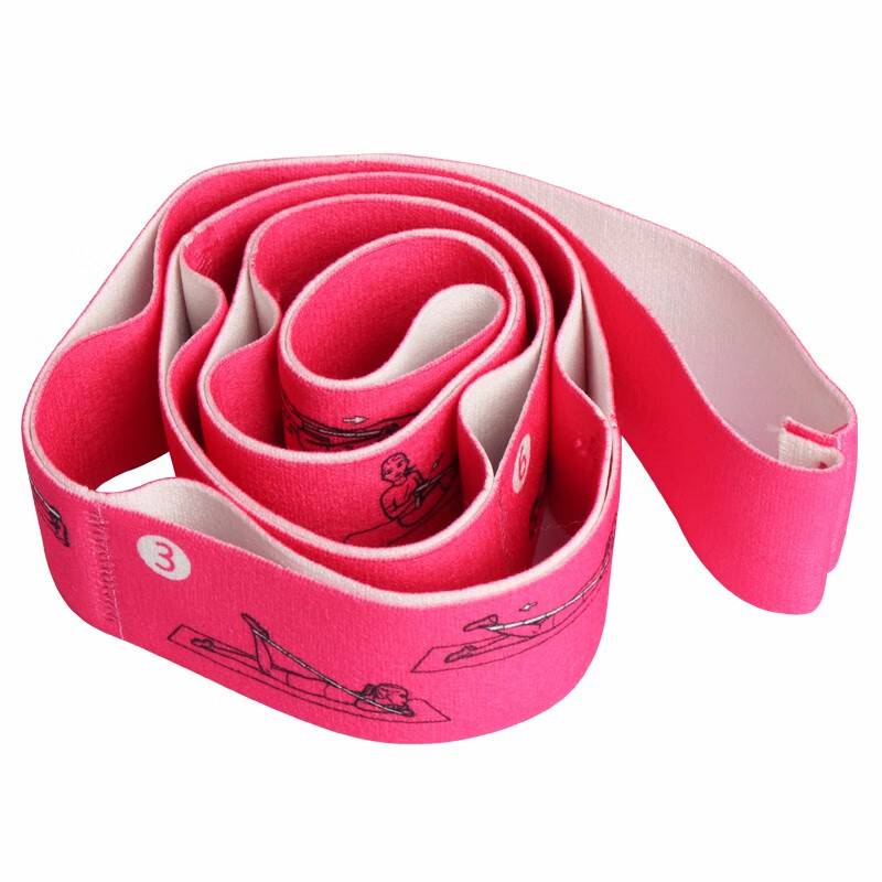 2 yoga stretch bands (pink posture belt)