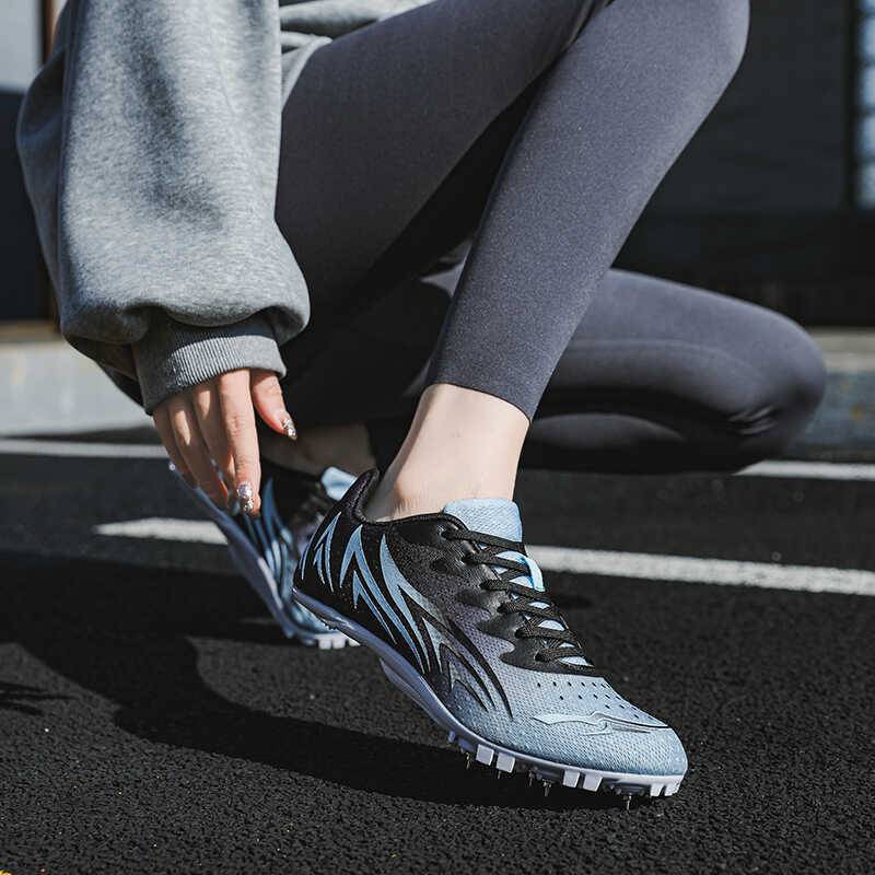 Summer mesh eight -nail shoes track and field sprint men's and women's professional training competition Student test jump three -level jumper jump middle school entrance examination