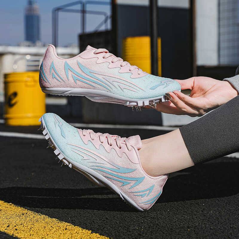 Summer mesh eight -nail shoes track and field sprint men's and women's professional training competition Student test jump three -level jumper jump middle school entrance examination