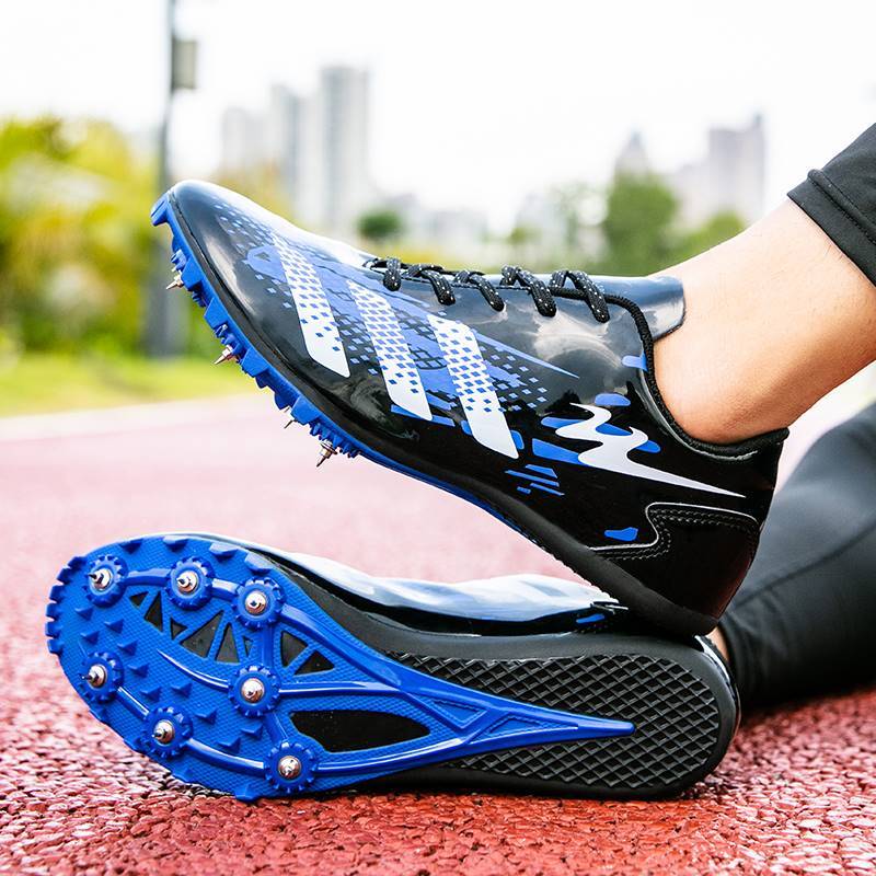 Double -star track and field shoes men's training shoes mid -examination college entrance examination sports test special nail shoes long running short running long jump shoes