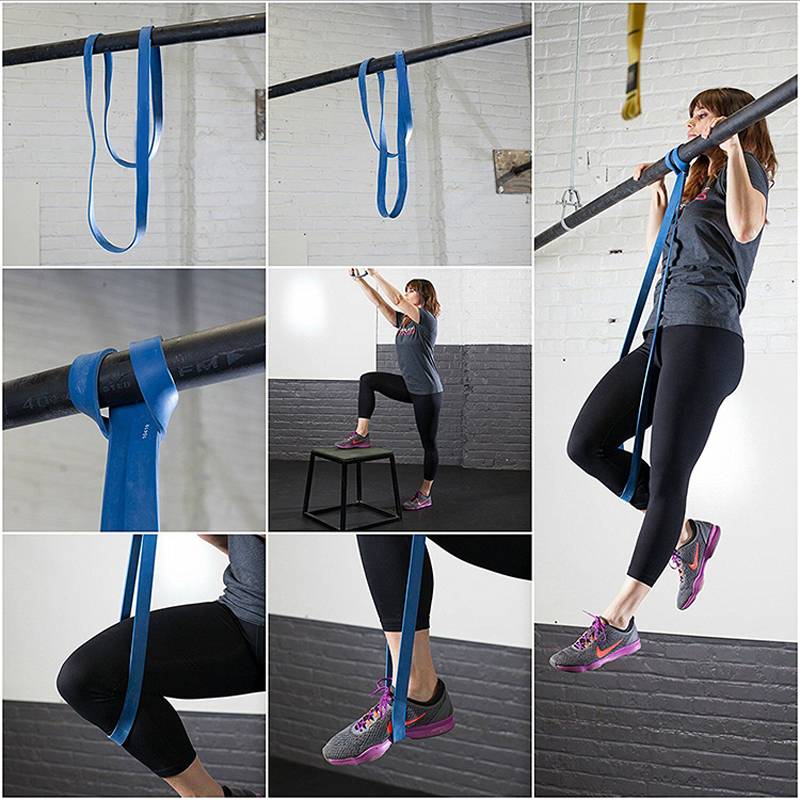 Elastic band fitness men's resistance zone strength training female yoga tension with flat rubber bands to help upward