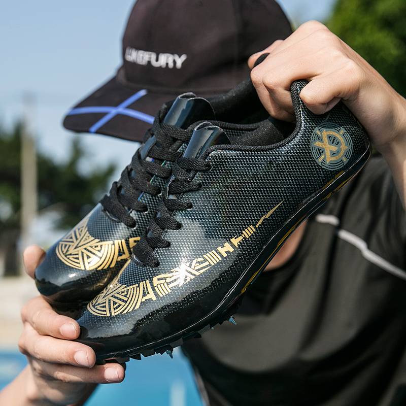 Track and field nail shoes Children's medium sprint shoes men and women students in the middle and field competition professional running remote body measurement shoes