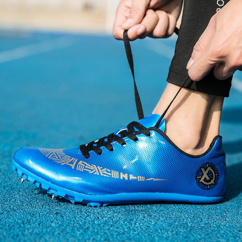 Track and field nail shoes Children's medium sprint shoes men and women students in the middle and field competition professional running remote body measurement shoes