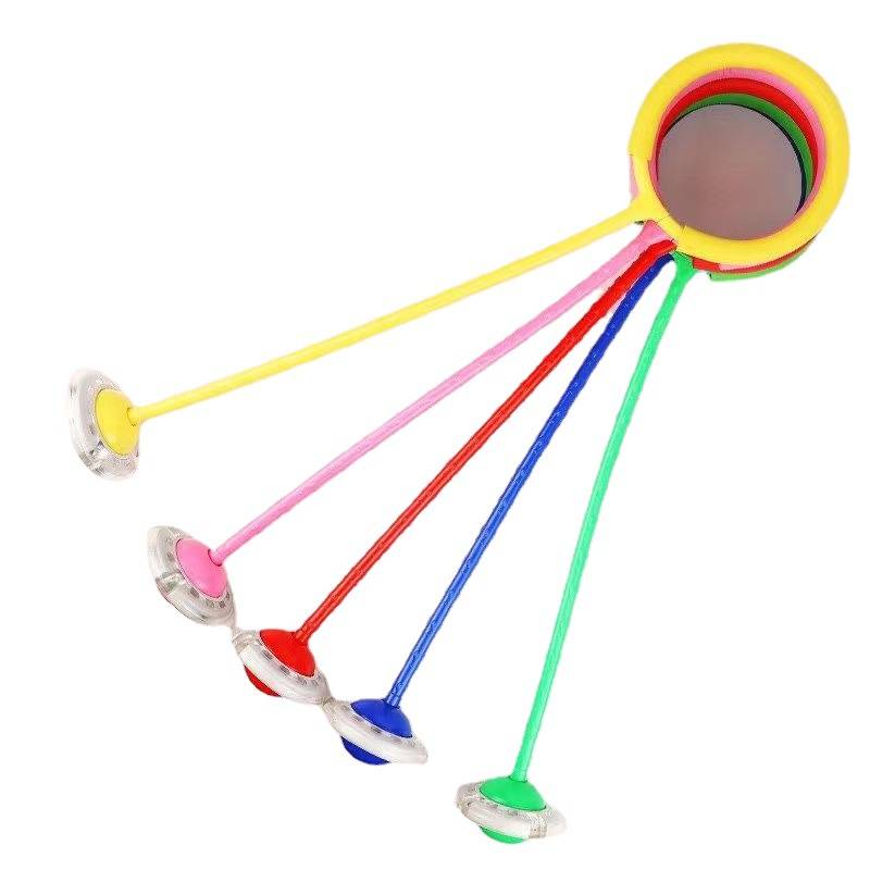 2024 new jumping ball toy student elastic flash jumper jumping ring, fitness weight loss single -footed leg ball