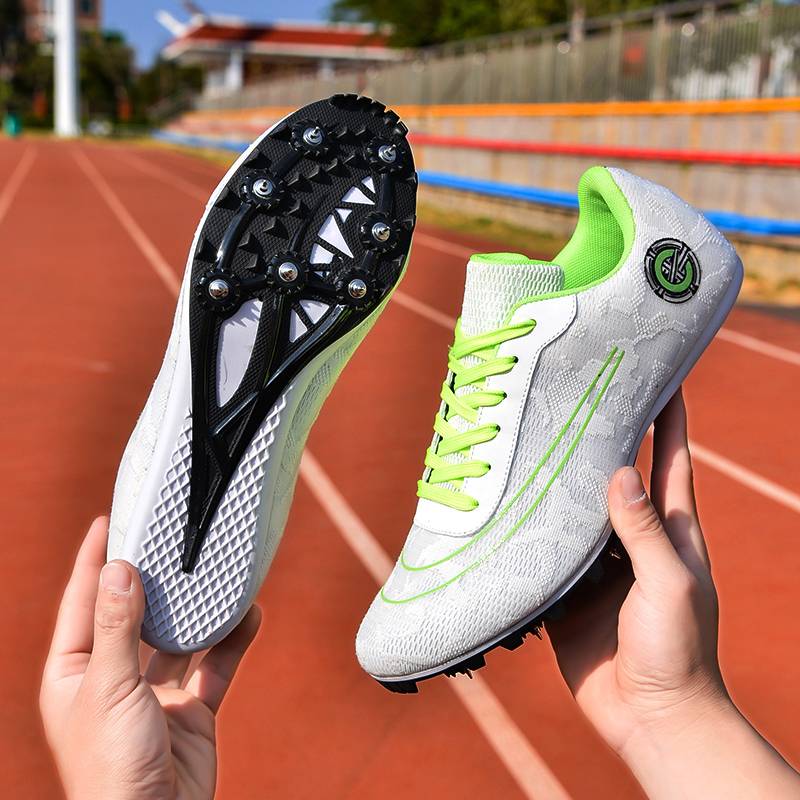 Spring Shoes Track and Field Running Male Nail Shoes Female Running Sweeping Shoes Mid -College Entrance Examination Student Game Running Shoes
