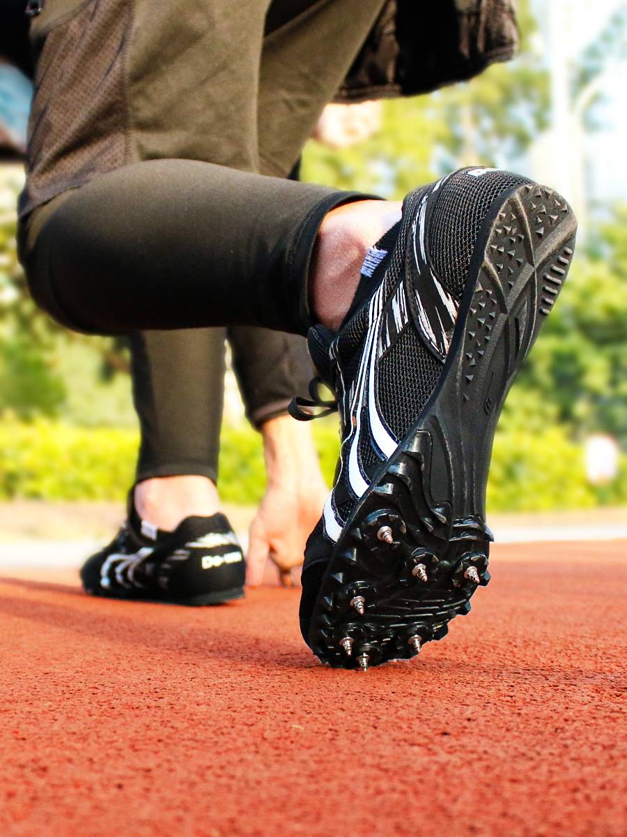 Duwei's nail shoes track and field sprint shoes male jump high shoe official genuine nail shoes jump far professional training shoes PD2510