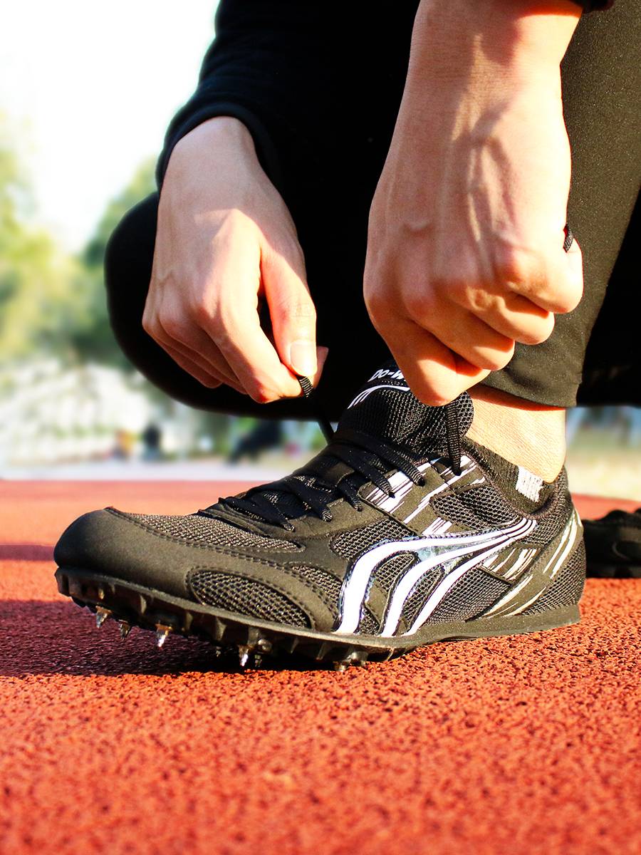 Duwei's nail shoes track and field sprint shoes male jump high shoe official genuine nail shoes jump far professional training shoes PD2510