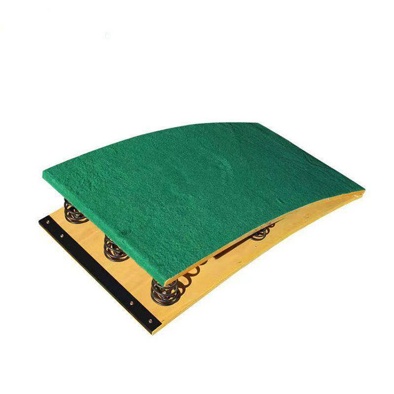 S -shaped wooden spring pedal martial arts air turning gymnastics training assistance springboard school track and field long -side empty shelf
