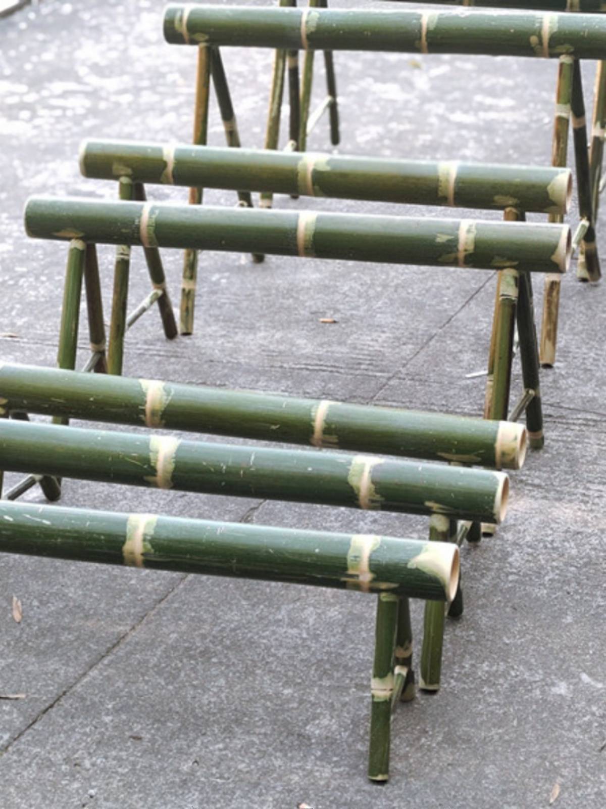 Bamboo column jump high -end kindergarten children's outdoor field and field sports equipment Bamboo cross -column toys Anji game