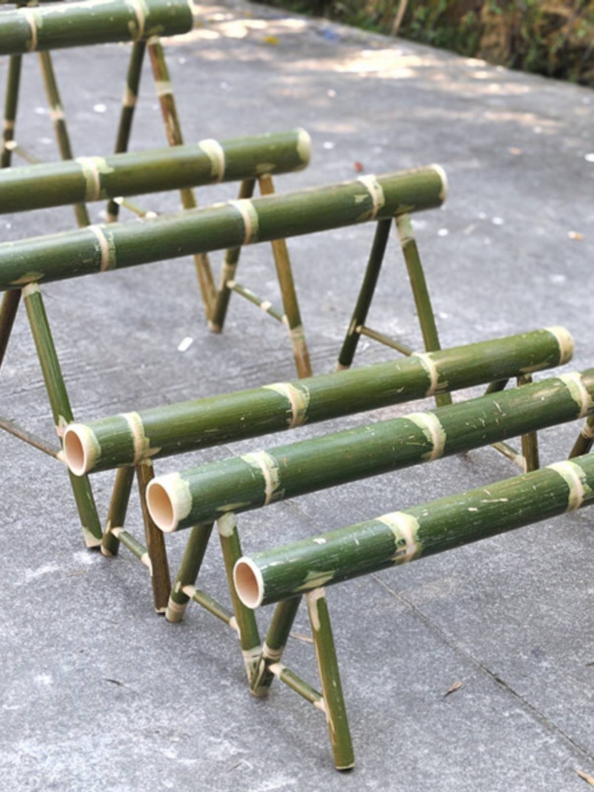 Bamboo column jump high -end kindergarten children's outdoor field and field sports equipment Bamboo cross -column toys Anji game