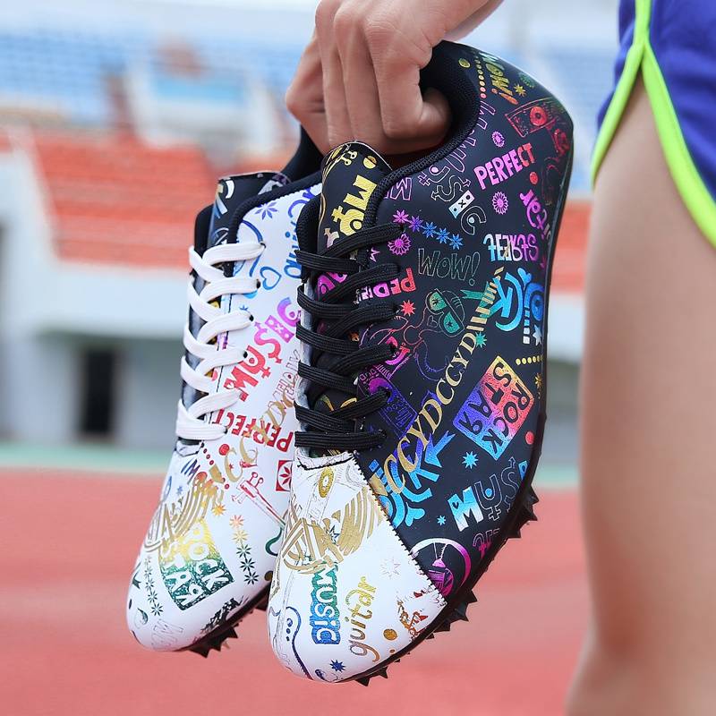 .2021 new nail shoes, track and field sprint male students physical test Bazailong sports training shoes jump professional nail shoes