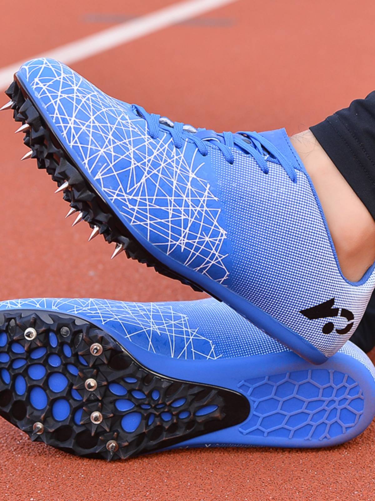 Professional nail shoes, track and field sprint men's body test four third -level long jump high school test competition sports training shoes