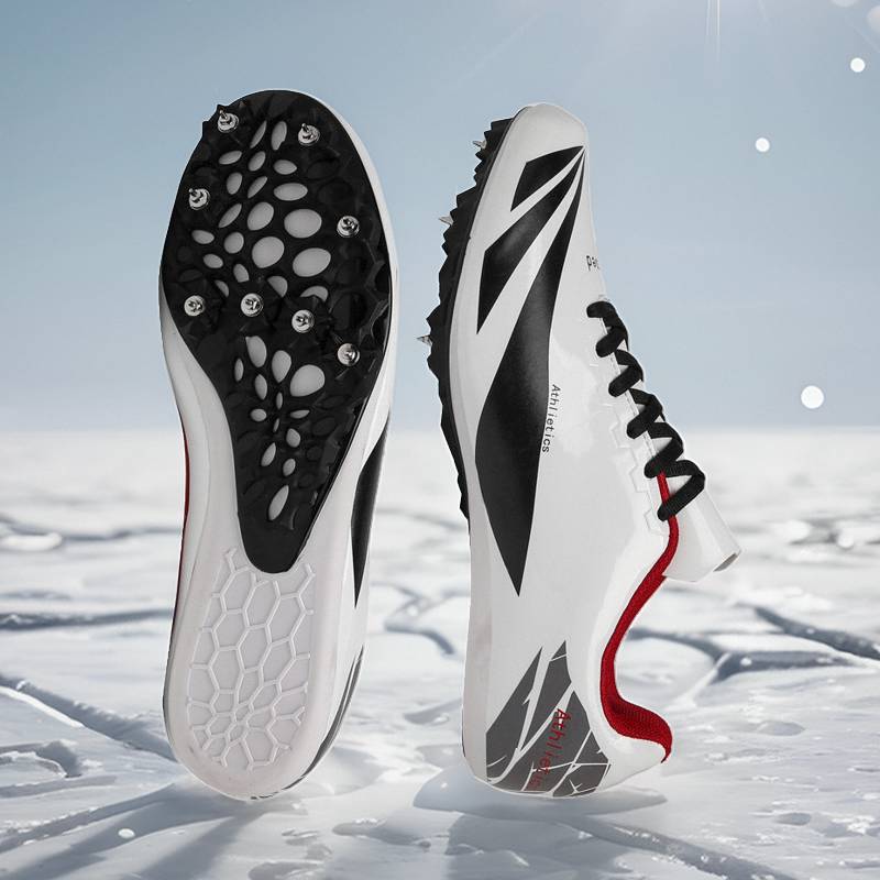 The Olympic Sweet Shoes Sports Shoes Men and Female Students Track and Field Competition Professional Skills Skin Skin Nail Shoes Third Level Bar Jump