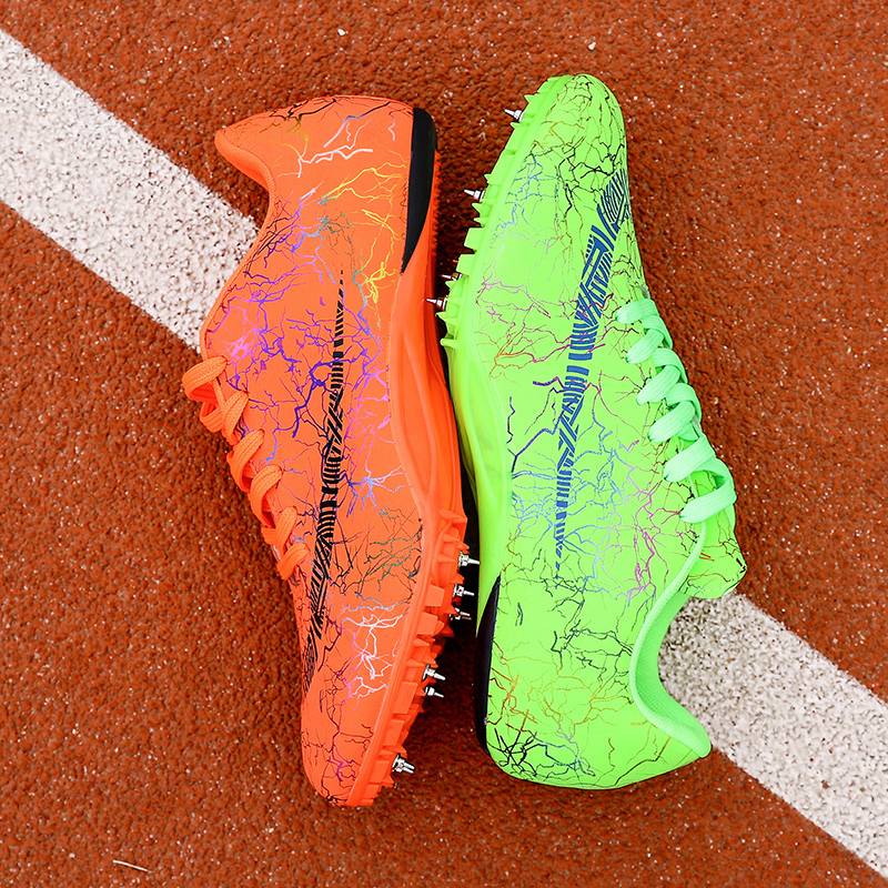 Students' nail shoes, track and field sprint men's professional nail shoes, women's training mid -length running remote shoes middle school entrance examination