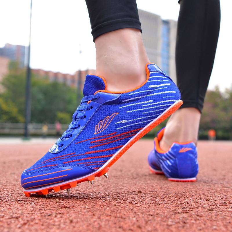 Nail-shoe sprinting for boys and girls, training in nail-shoes and track-shoes for children to jump high shoes