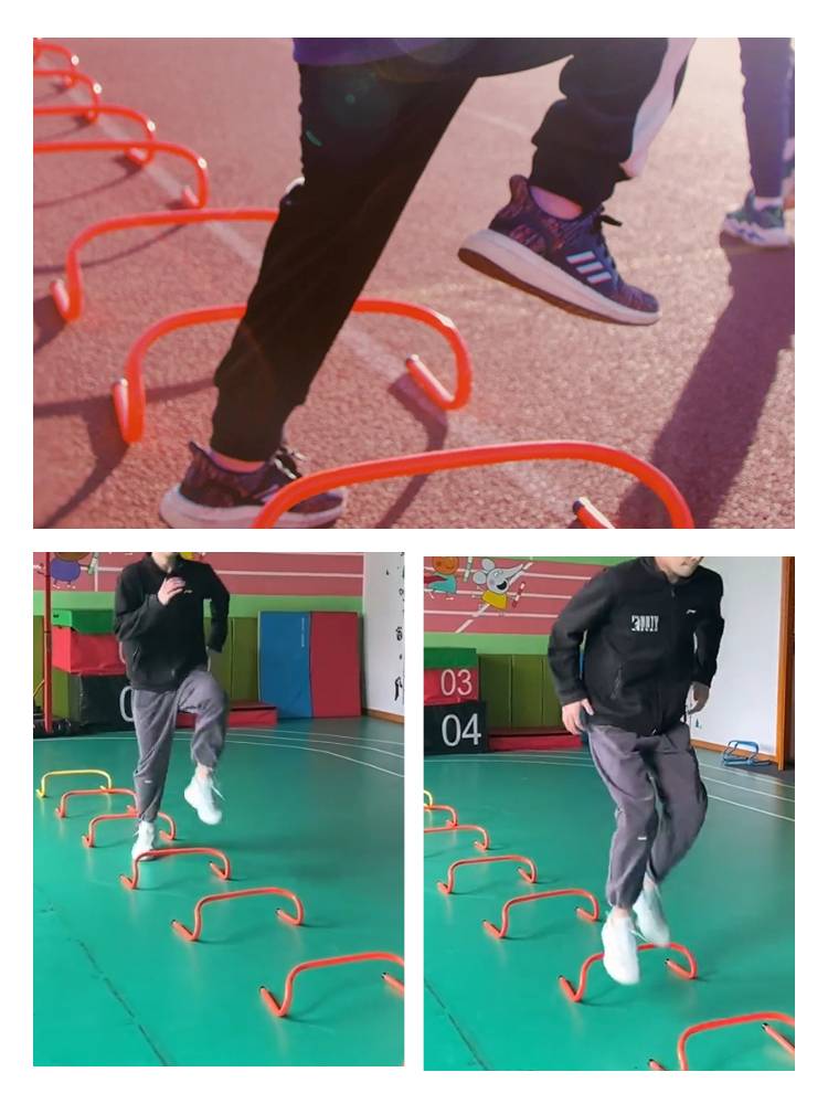 Cross-barboard body training for assistive devices, small cross-barrel barriers for kindergarten children, field and field jump-up football bar