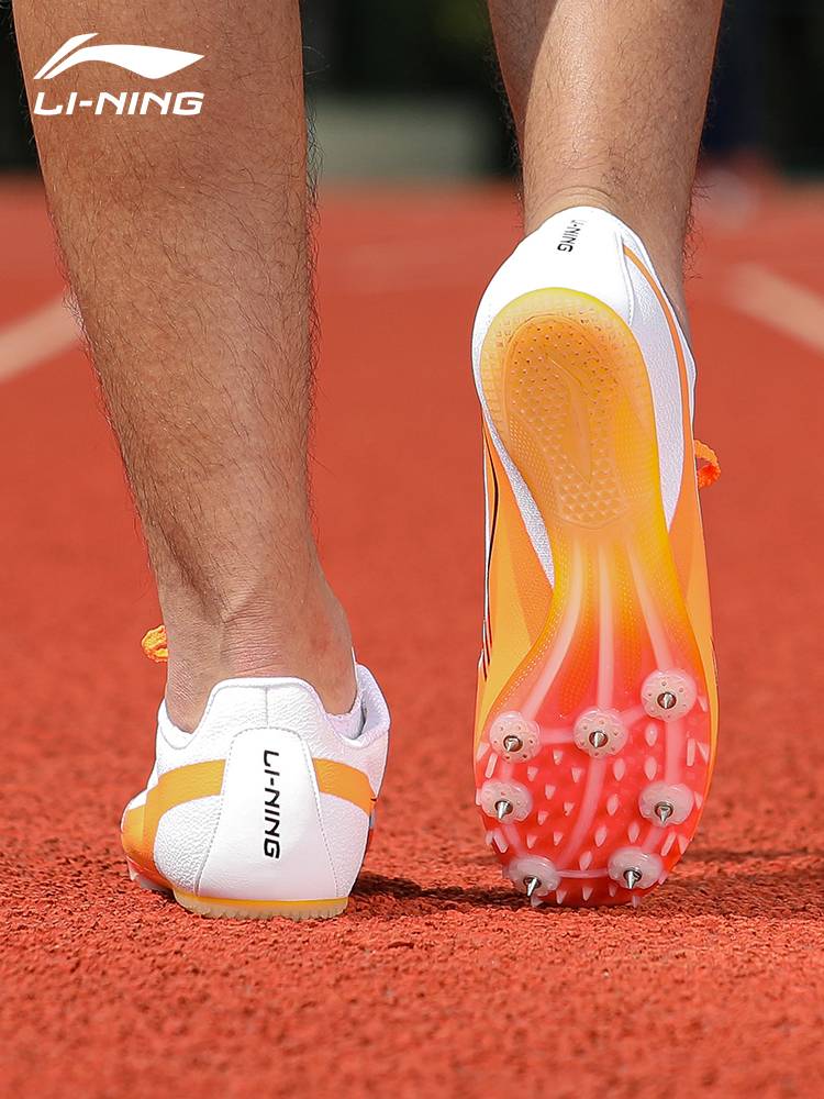 Li Ning nail shoes, track and field sprint men's professional nail shoes female students physical examination four long -jump shoes mid -length running shoes