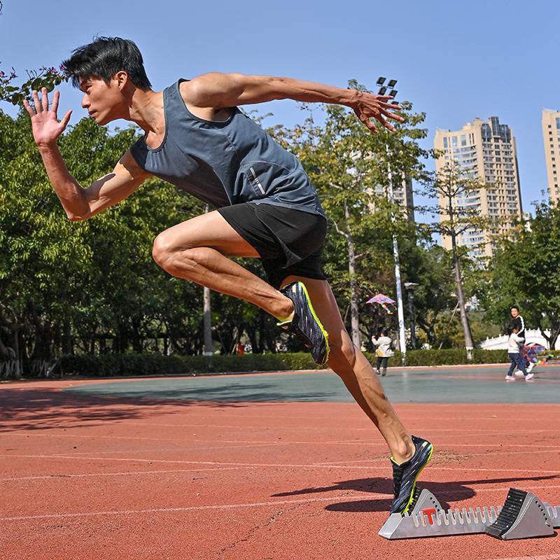Sports testing nail shoes, track and field sprint men's sports raw running shoes mid -length running training shoes children's third -level remote nail shoes