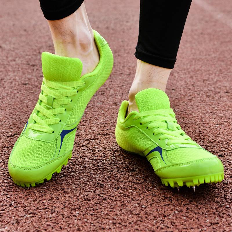 Track and field nail shoes Children's medium sprint shoes men and women students in the middle and field competition professional running remote body measurement shoes