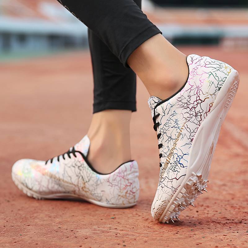 Track and field running nail shoes professional short running 100m men's and women's long jump training 800 competition mesh net exam mid -long running shoes