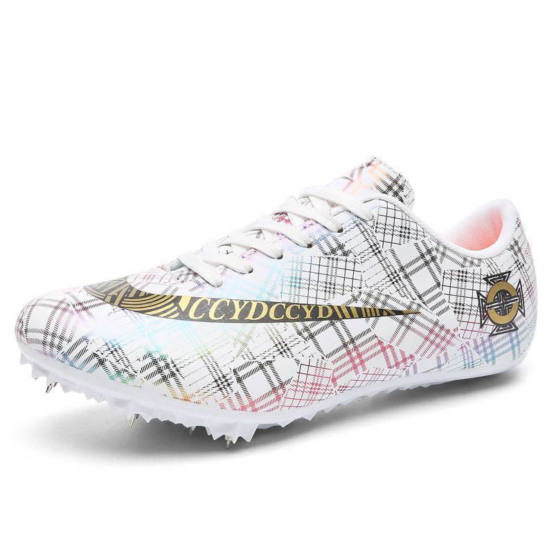 Snatch-shoe sprinting boys. Eight nails for sports training. Seven nails for professional
