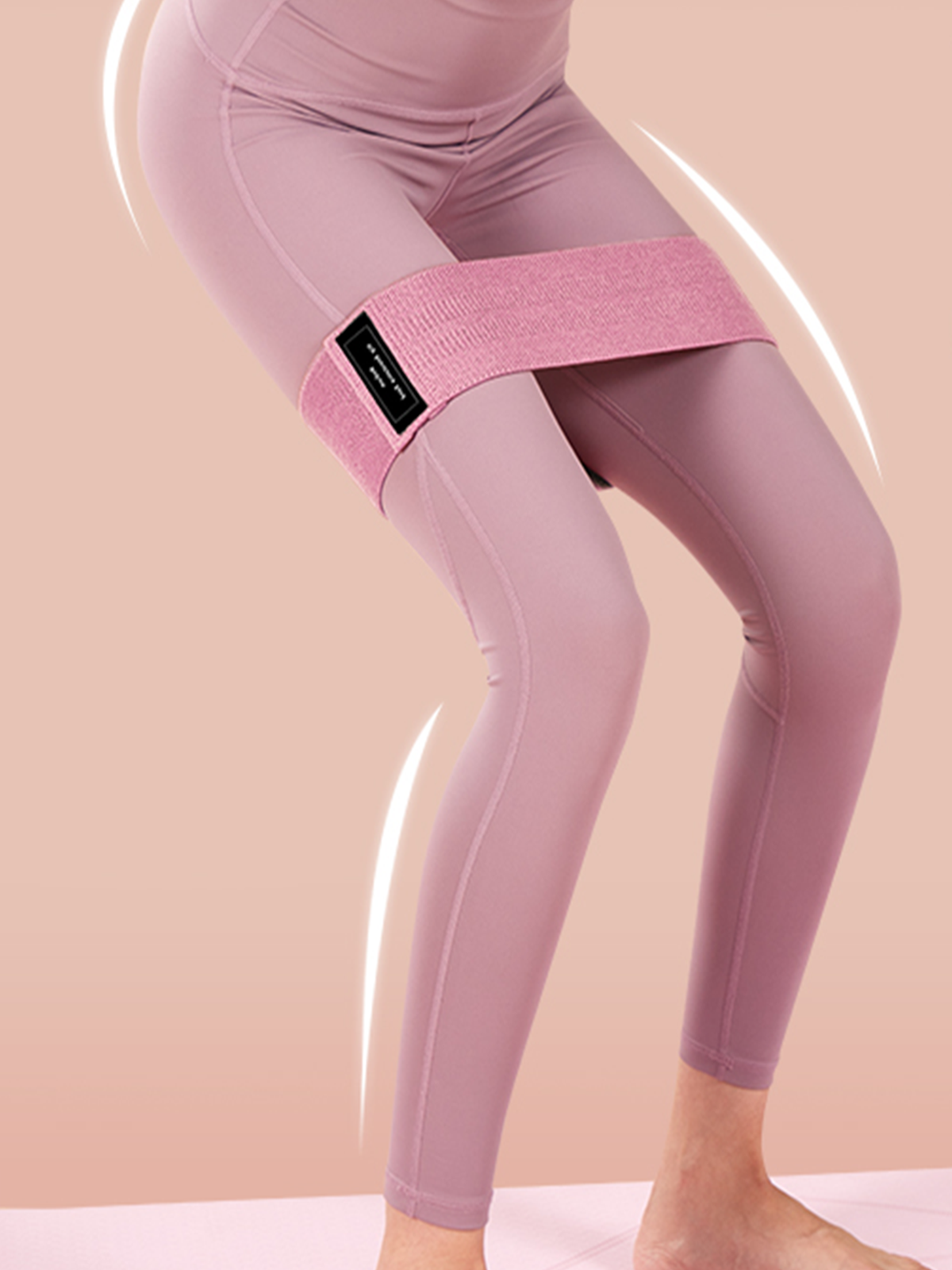 Elastic band resistance with hip -hip ring gym sports latex anti -slip yoga band squat tension with hip training hip training
