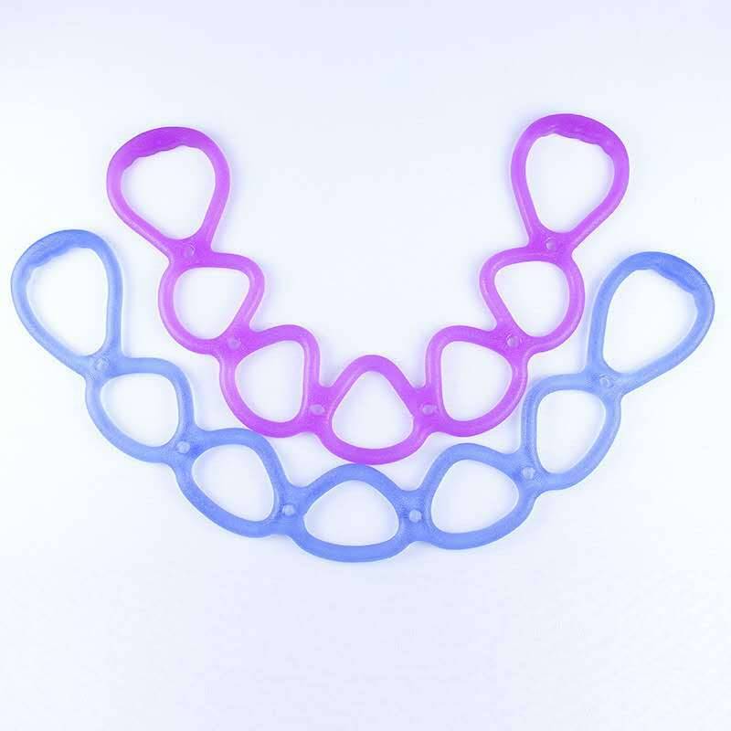 Rally practicing shoulder back yoga silicone tension rope seven -hole serial stretch rope jelly belt stretching sports equipment