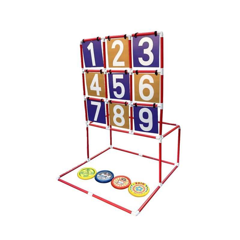 Outdoor parent -child sports throw game sensor, equipment toy, Jiugongge Flying Fun activity physical training rack