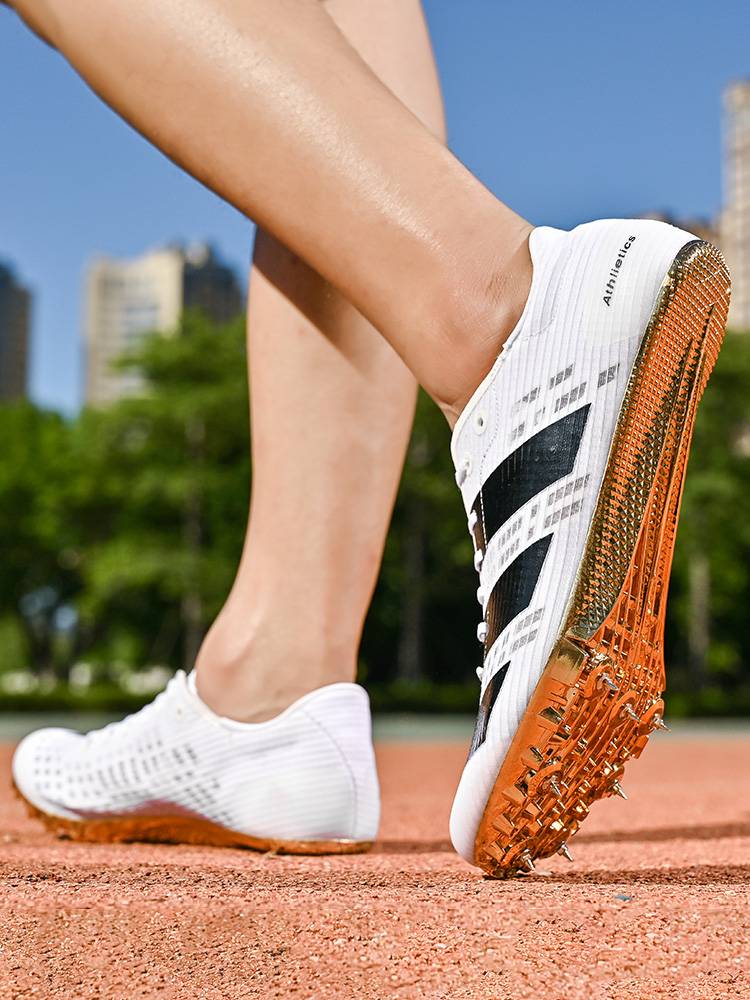 Professional track and field running shoes Short running 100 -meter men's and female physical education student mid -length running competition long nail training shoes