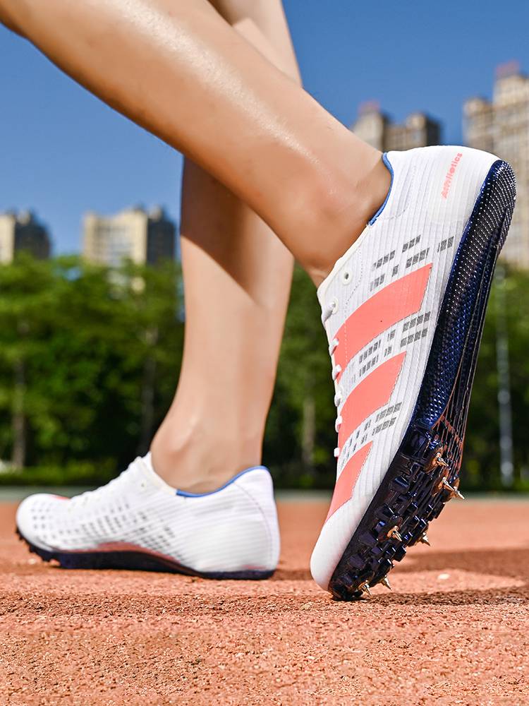 Professional track and field running shoes Short running 100 -meter men's and female physical education student mid -length running competition long nail training shoes