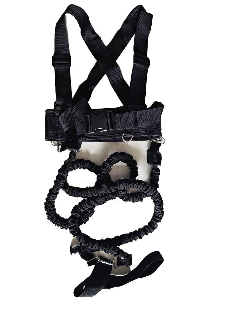 Track and field bouncing trainer Back strap auxiliary running resistance rope plucking basketball lower limb legs pulling force rope explosive power