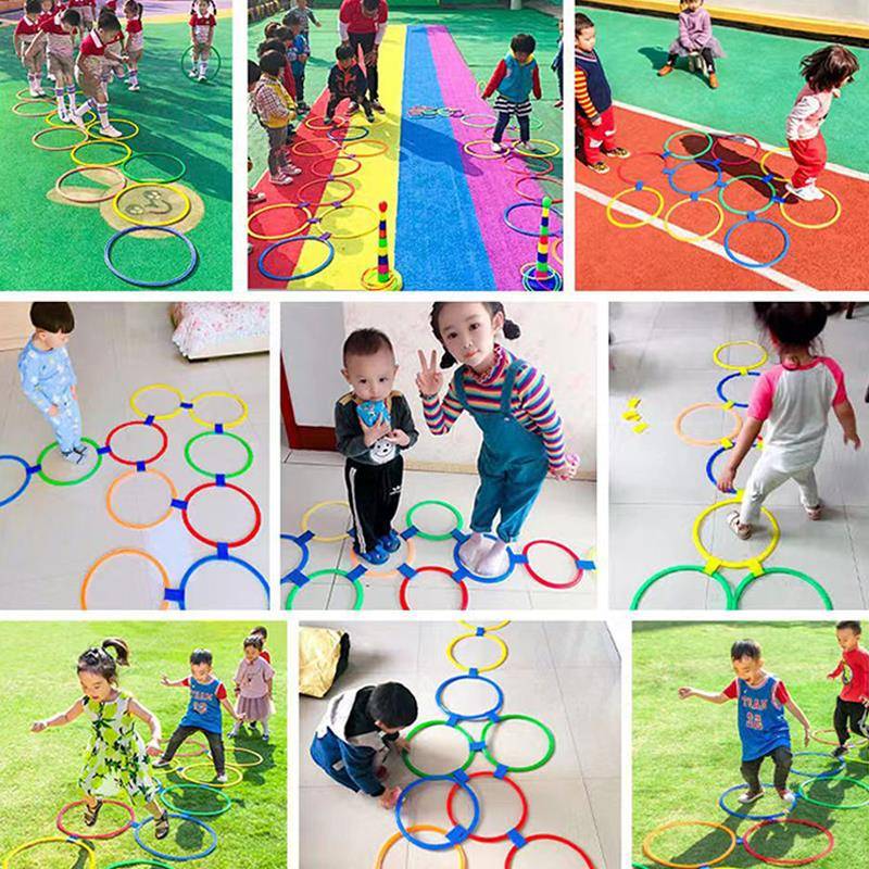 Sensory training equipment Children jumping around the ring home, hoping, circle jumping checkered toy kindergarten, kindergarten physical movement