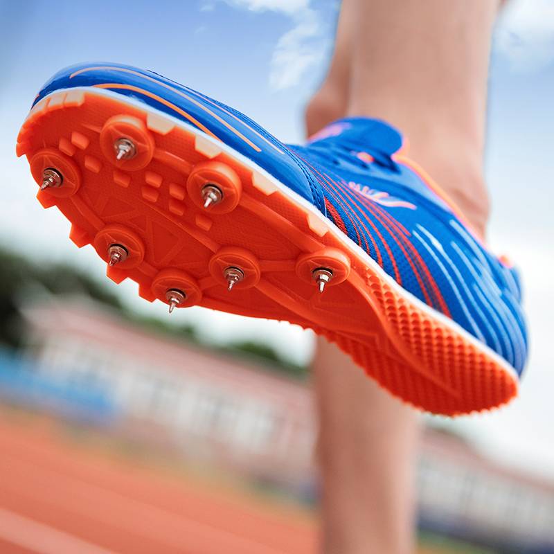 Three -level long jump 7 nails running shoes women's tide track and field student sprint non -slip men's competition professional steel nail shoes