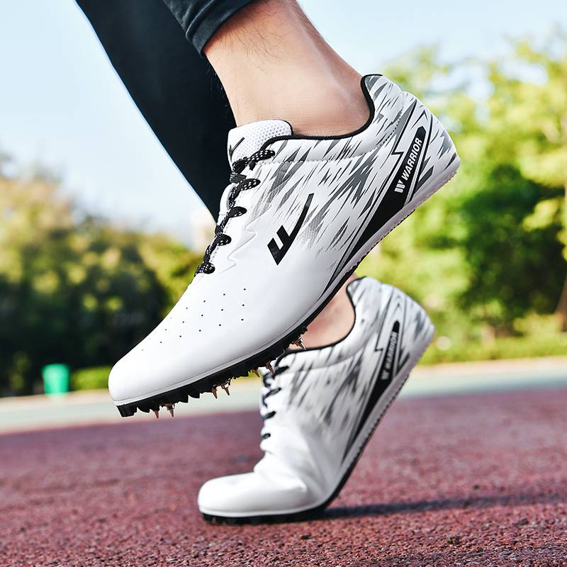 Back force track and field nail shoes mid -length sprint shoes male and female students middle school entrance examination track and field competition professional running remote nail shoes