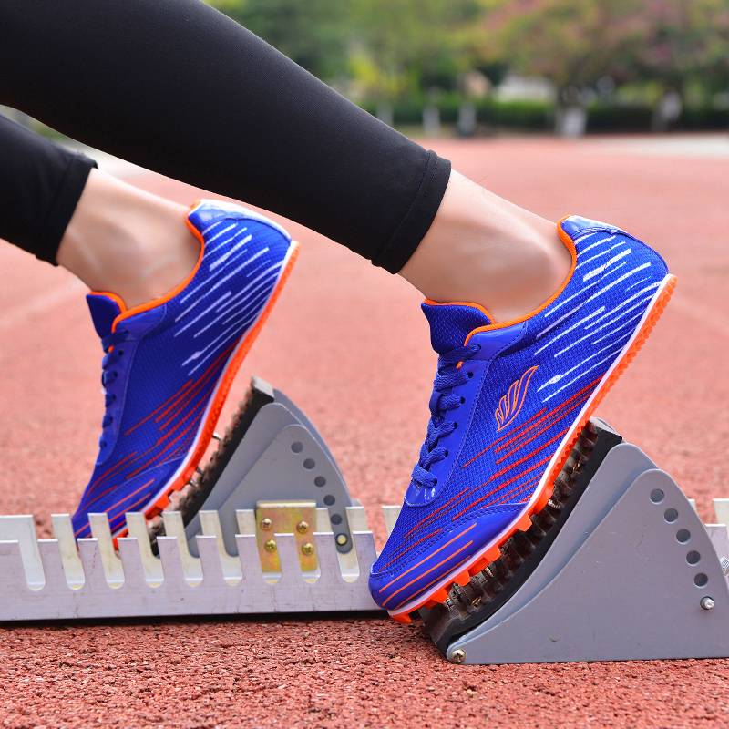 Professional nail shoes, track and field sprint men and women students physical examination four competitions training shoes running long breathable nail shoes