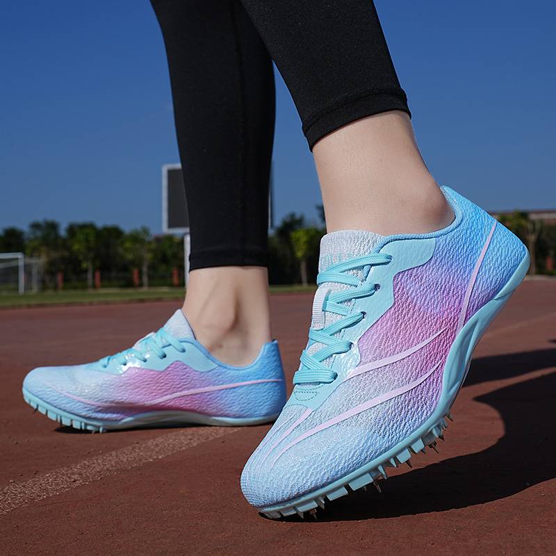 Long run and long jump in the shoes of a man and a woman