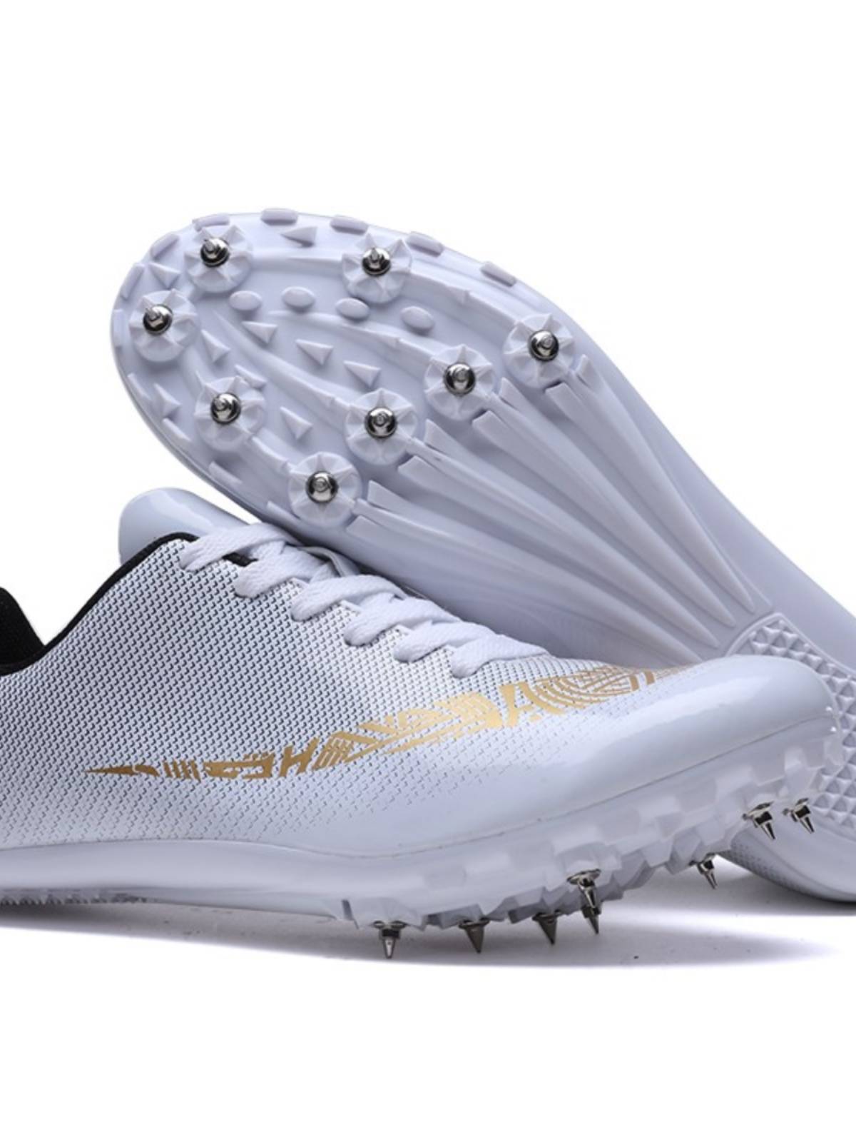 Hqweiri Huaqiang back force track and field nail shoes sprint mid -time running men and women student competition running long shoes