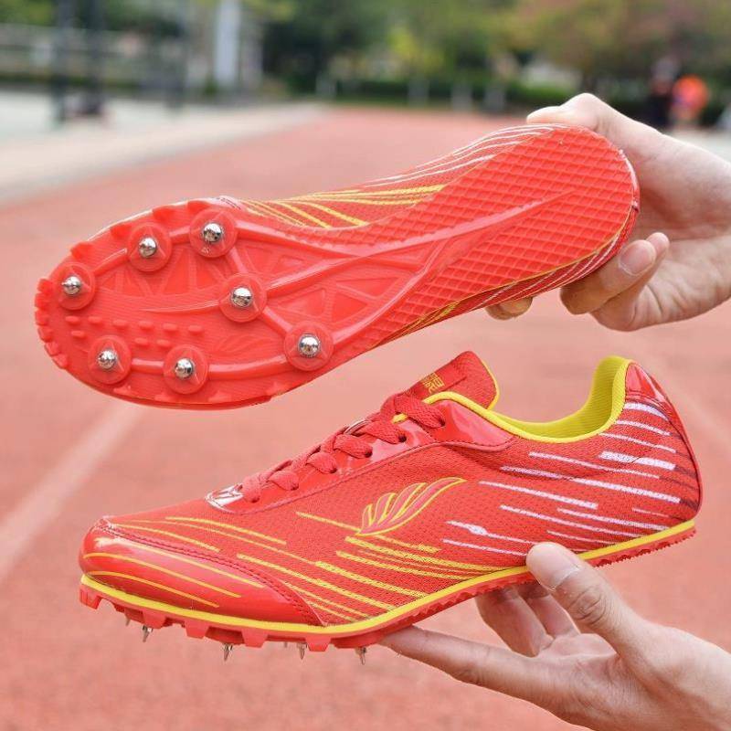 New nail shoes, track and field sprint men's professional nail shoes female middle and long running long shoes jumping shoes mid -examine test special nail shoes