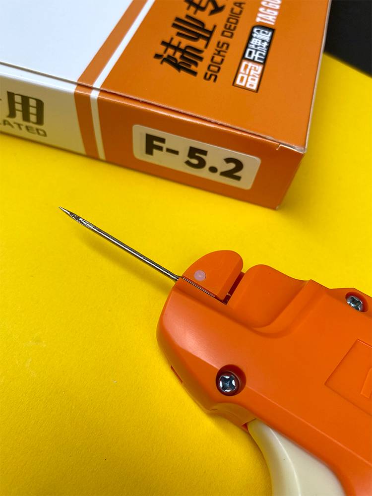 Extended fine tag gun 5.2 6.0 cm fine rubber nail guns Winter thick socks and guns, towels, thick objects fixed