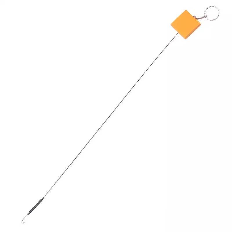 The yellow hook wire line to the stabbing latte, and the stabbing band to catch the stainless steel hook to the high shore