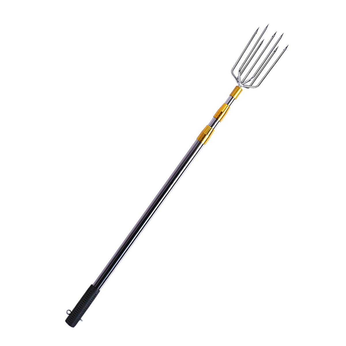 2024 stainless steel super hard fish fork pour piercing small fish fork bargain fish pouring old fish fork, steel fork fork fish