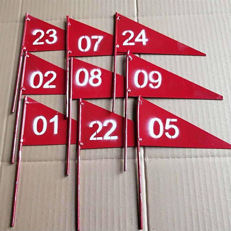 Triangle flag, small iron flag mark flag, track and field, subway cake javelin, shotgun flag.