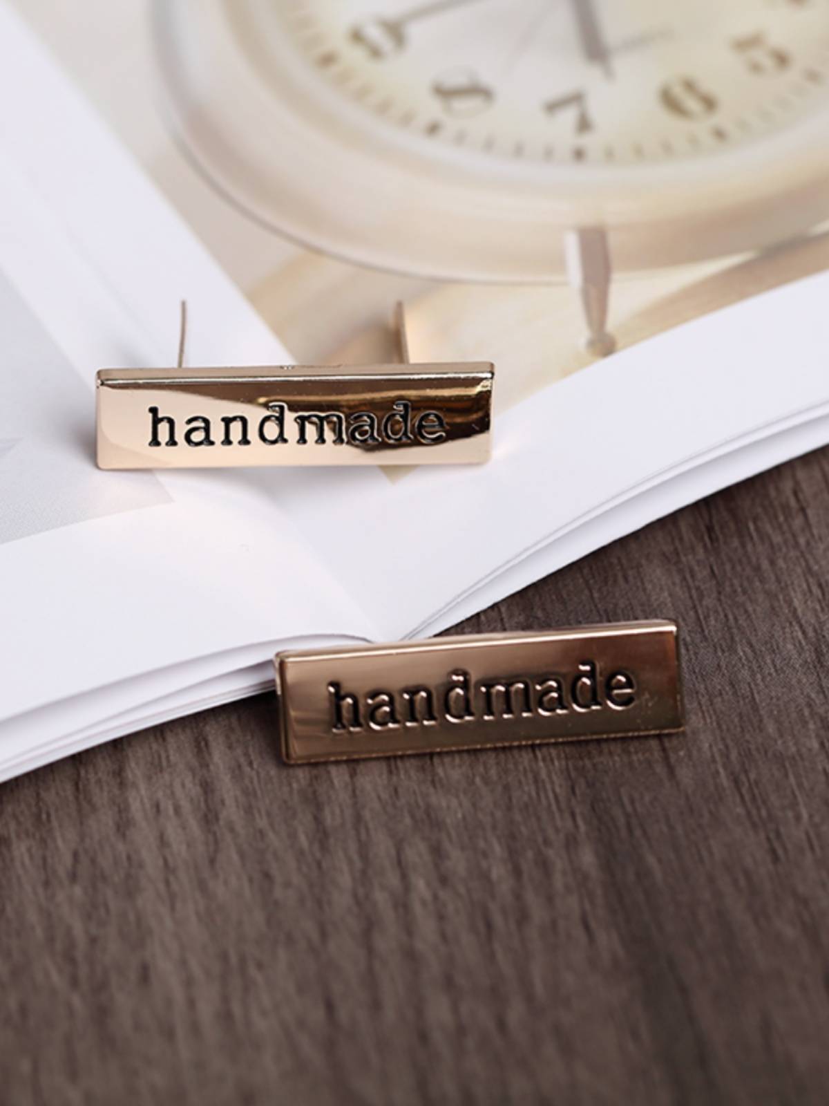 Weaving Handmade Metal Label DIY Handmade bag accessories Litter -signs and hat decoration