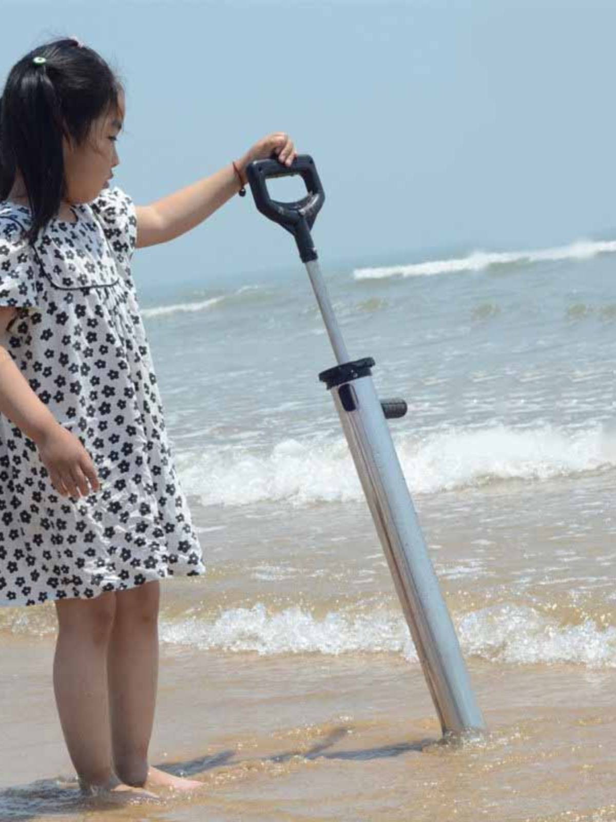 Children's catch -up shrimp ware rushing to sea artifact beach, shrimp, stainless steel plastic pumping shrimp skin shrimp tool full set