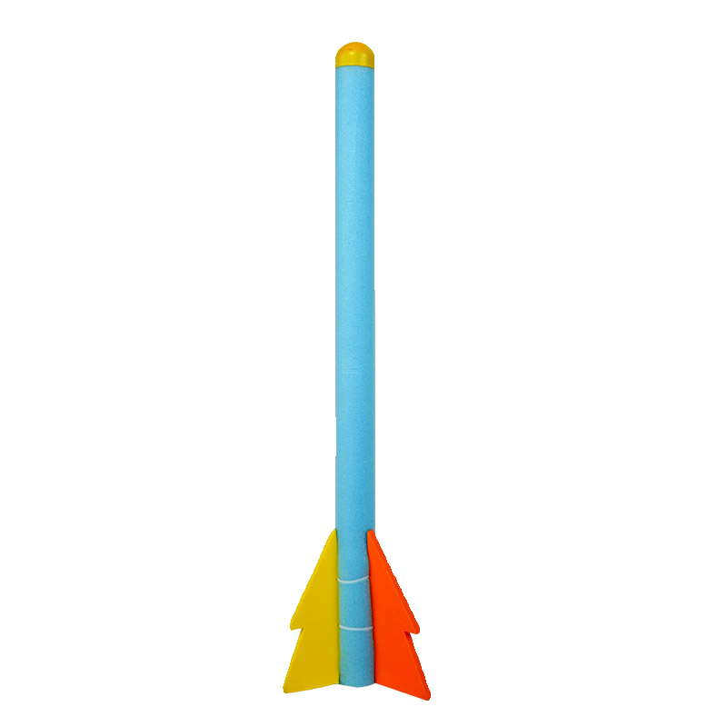 The soft-trained bazooka-rocket-foaming game for young children's fun track and field games throws around the rails and rings at the whistles