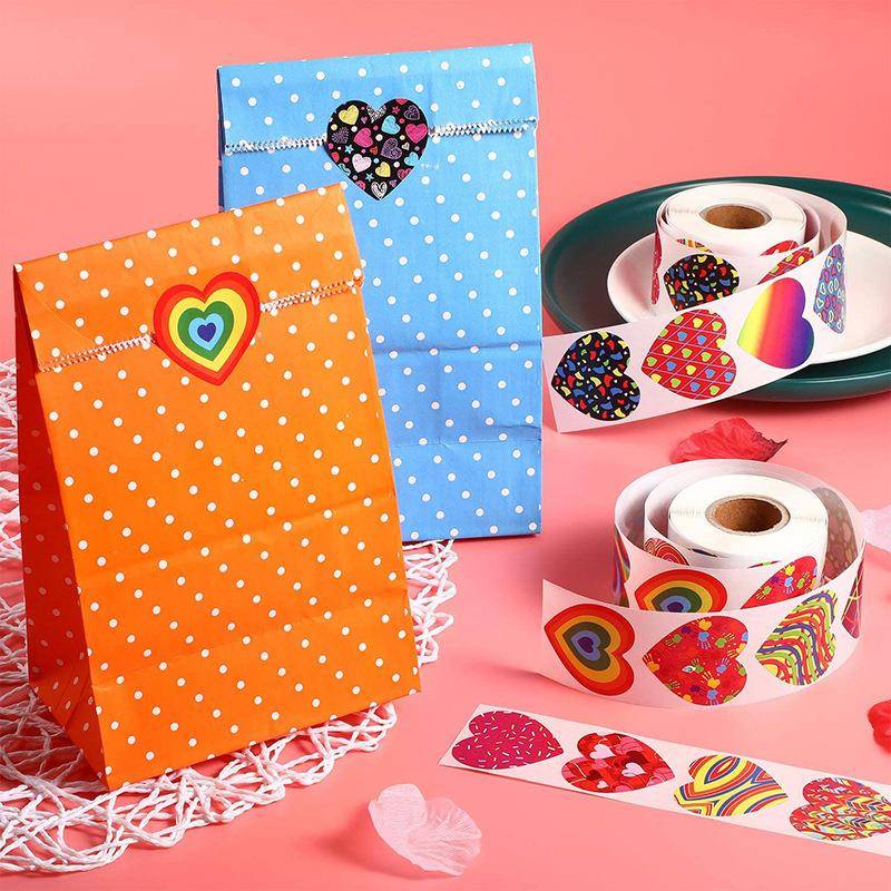 Factory spot 1 -inch non -dry glue rolling sticker, javelin lover love wedding party decorative sticker