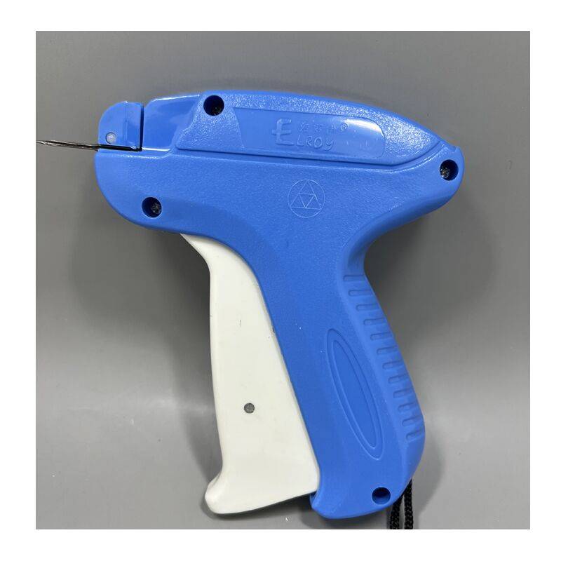 Blue and white tag gun